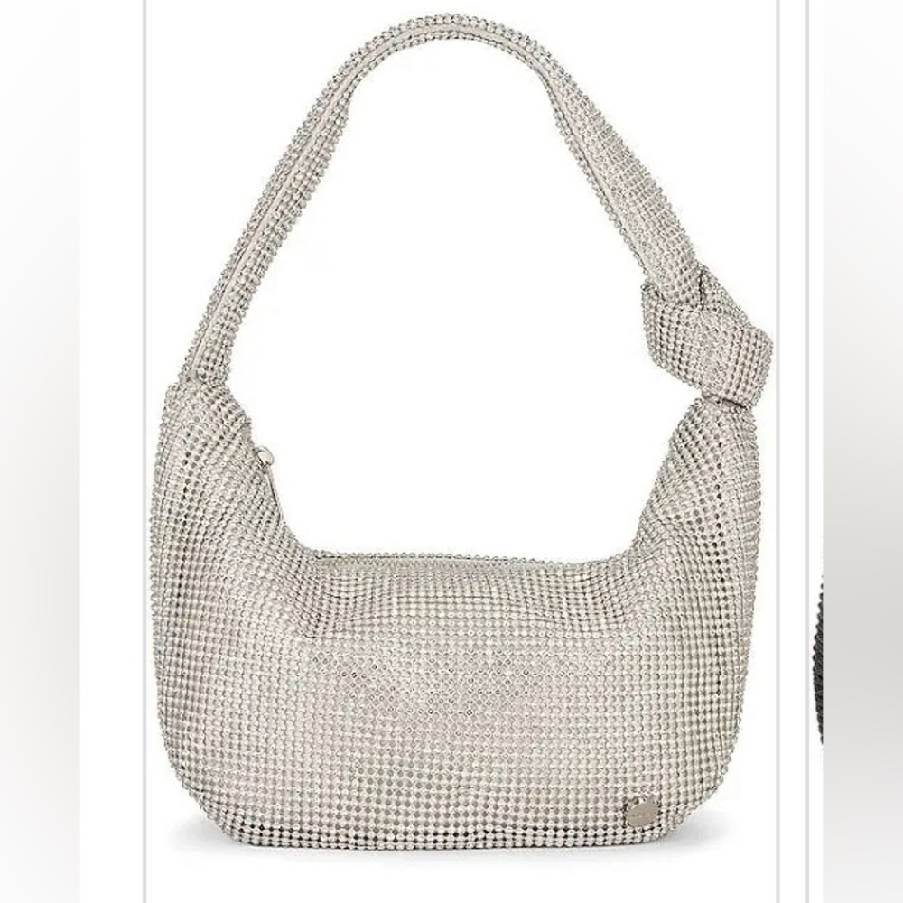 Olga Berg Mesh Rhinestone bag